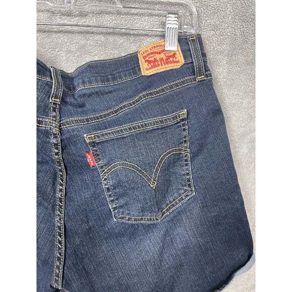 Levi’s Women’s Denim Shorts Blue Rolled Cuff Size 32 M - Picture 7 of 13